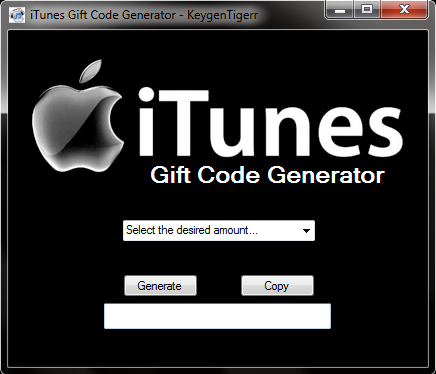 iTunes Code Generator